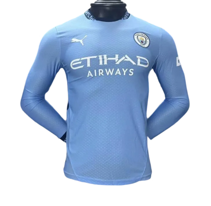 Sky Blues 2024/2025 Long Sleeves Home kit - Player Version