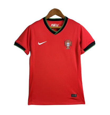 Camiseta local de Portugal para la Eurocopa 2024 para mujer (versión para aficionados)