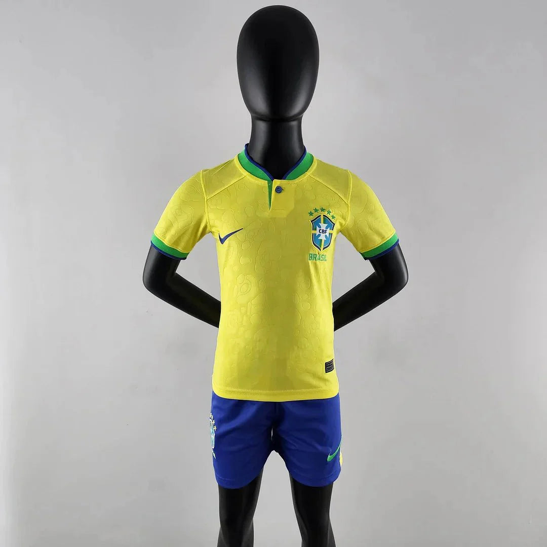 Conjunto de fútbol local de la Copa Mundial de Brasil 2022 (camiseta + pantalones cortos)