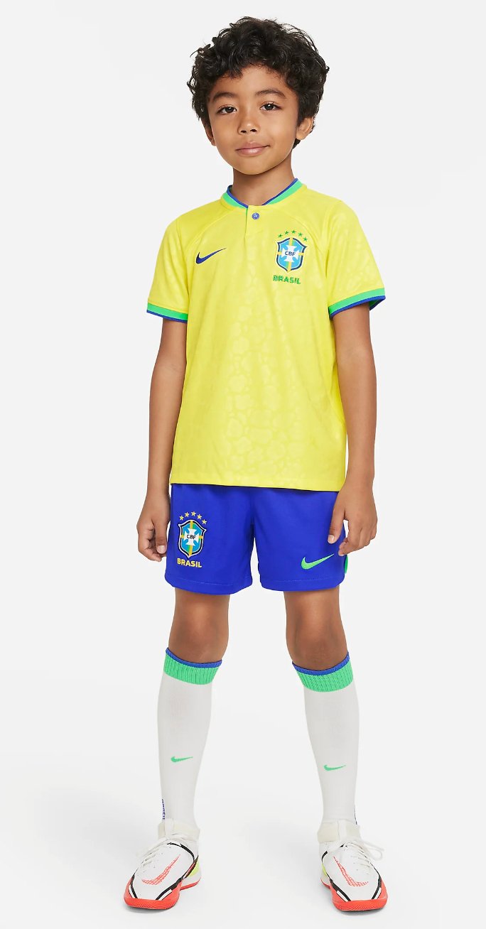 Conjunto de fútbol local de la Copa Mundial de Brasil 2022 (camiseta + pantalones cortos)