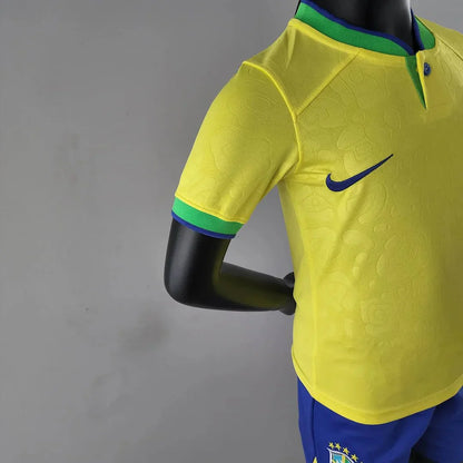 Conjunto de fútbol local de la Copa Mundial de Brasil 2022 (camiseta + pantalones cortos)