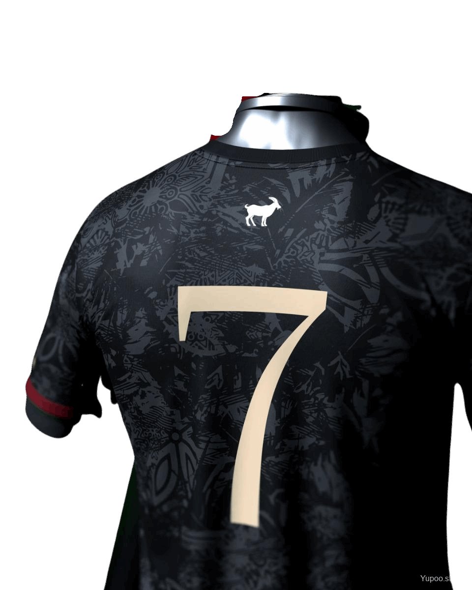 Maillot de football Portugal Black Comma 2023 THE SIU Ronaldo Special Edition - Version joueur 