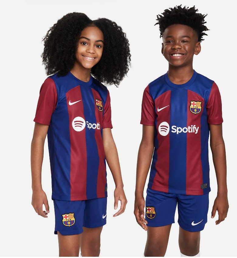 Ensemble de football domicile Barcelone 2023/2024 (maillot + short)