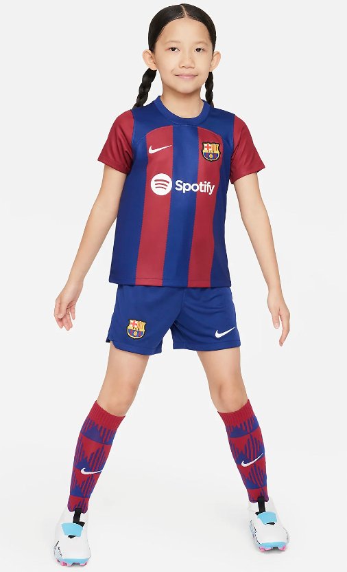 Ensemble de football domicile Barcelone 2023/2024 (maillot + short)