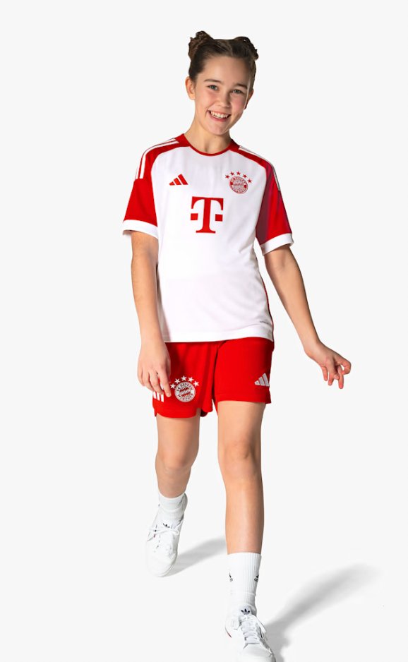 Conjunto de fútbol local del Bayern Munich 2023/2024 (camiseta + pantalón corto)