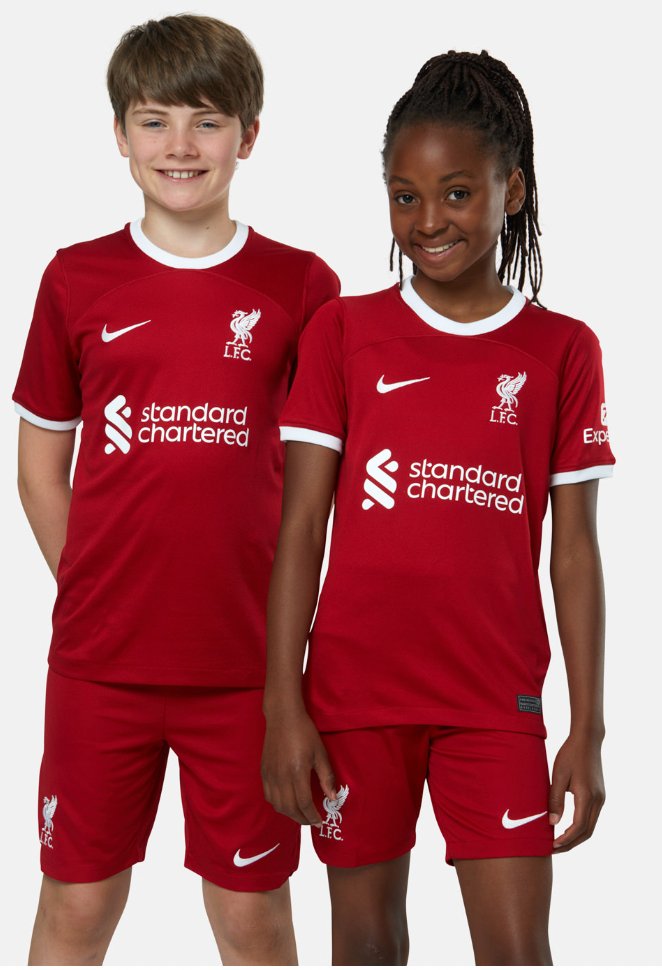 Conjunto de fútbol local del Liverpool 2023/2024 (camiseta + pantalón corto)