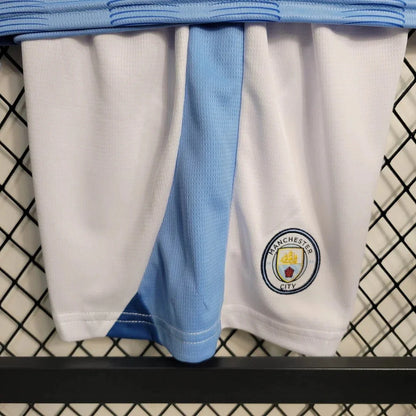 Conjunto de fútbol local del Manchester City 2023/2024 (camiseta + pantalón corto)