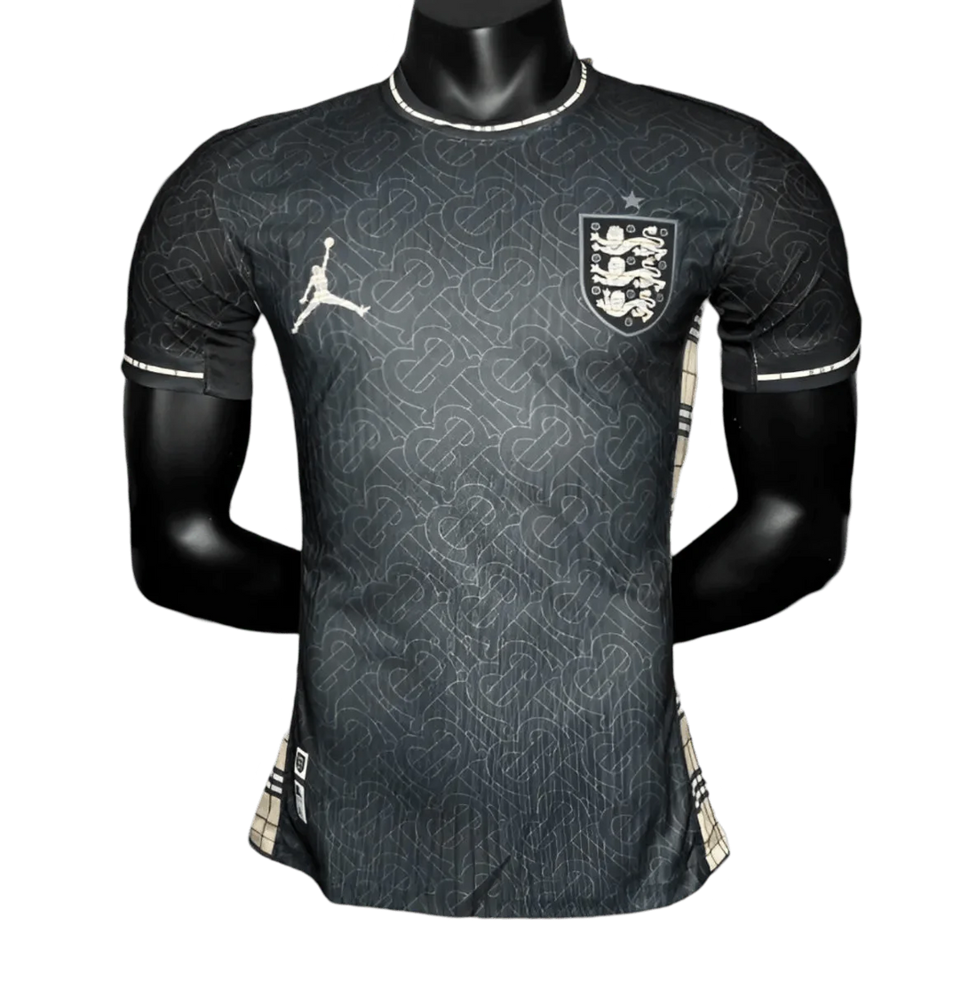 Maillot Jordan x Burberry Black Special Edition 2024/2025 Angleterre Euro – VERSION JOUEUR