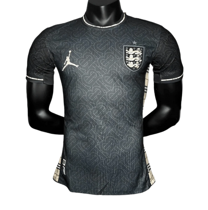 Camiseta Jordan x Burberry edición especial negra de la Eurocopa 2024/2025 de Inglaterra: versión para jugadores