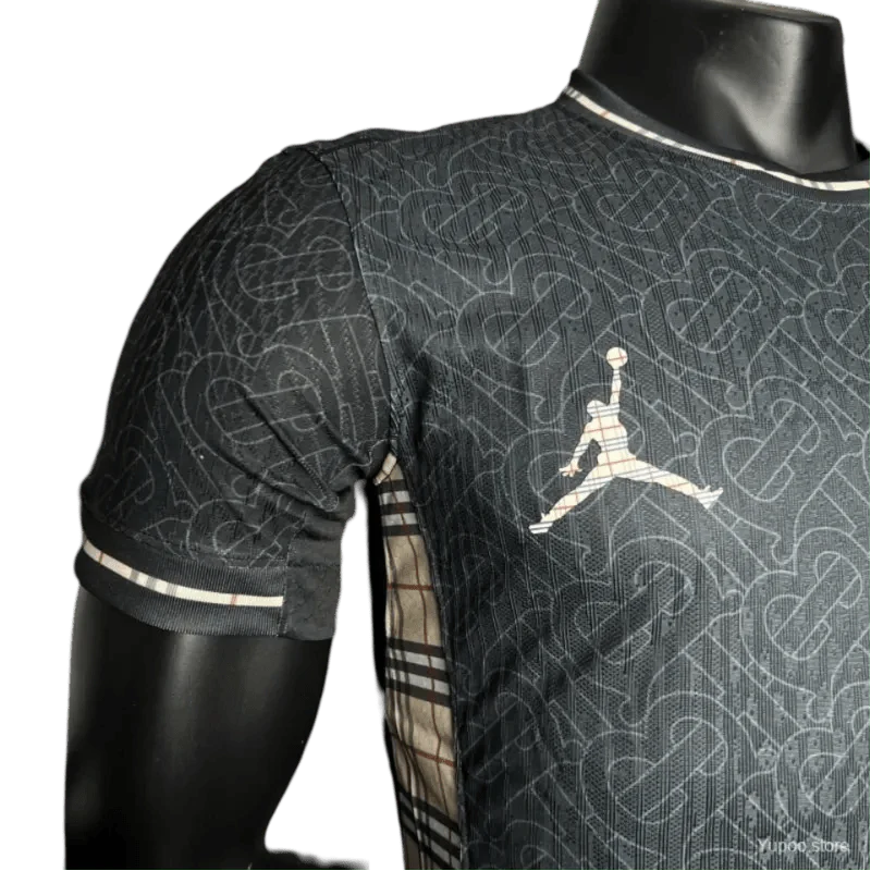 Camiseta Jordan x Burberry edición especial negra de la Eurocopa 2024/2025 de Inglaterra: versión para jugadores