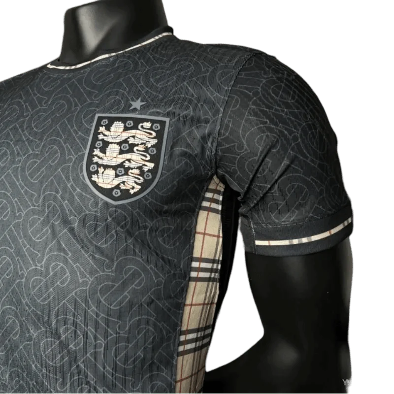 Camiseta Jordan x Burberry edición especial negra de la Eurocopa 2024/2025 de Inglaterra: versión para jugadores