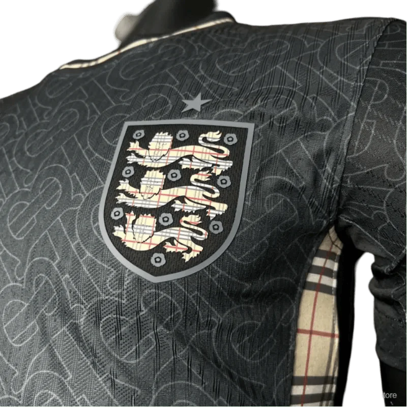 Camiseta Jordan x Burberry edición especial negra de la Eurocopa 2024/2025 de Inglaterra: versión para jugadores