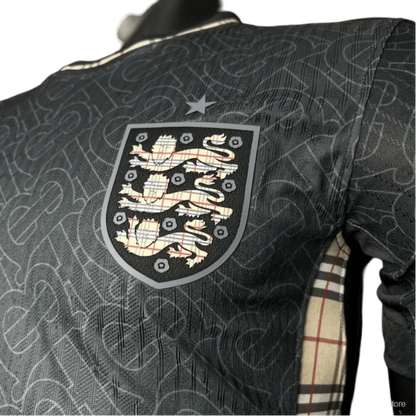 Camiseta Jordan x Burberry edición especial negra de la Eurocopa 2024/2025 de Inglaterra: versión para jugadores