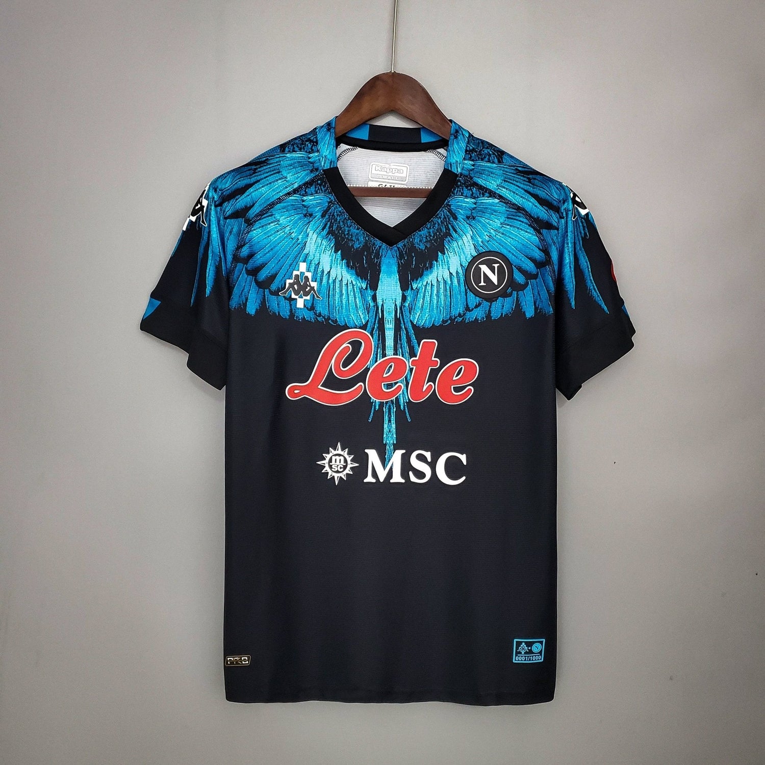 21/22 SSC Napoli kit negro azul Kappa × Marcelo Burlon