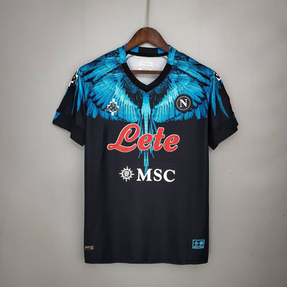 21/22 SSC Napoli kit negro azul Kappa × Marcelo Burlon