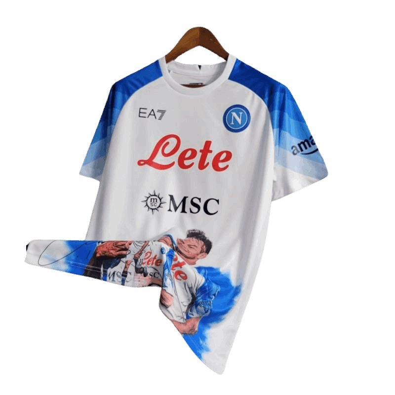 23-24 Napoli Face Game Lozano Kit blanco - Versión para aficionados