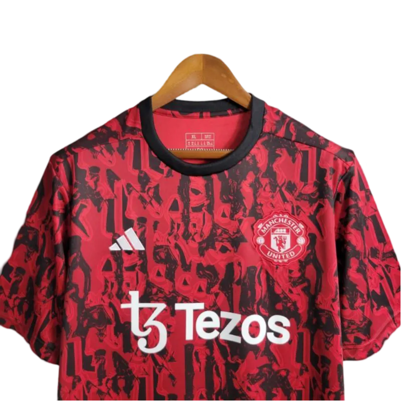 23/24 Manchester United Red Black Training Jersey -  365djerseys Store