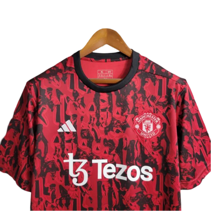 23/24 Manchester United Red Black Training Jersey -  365djerseys Store