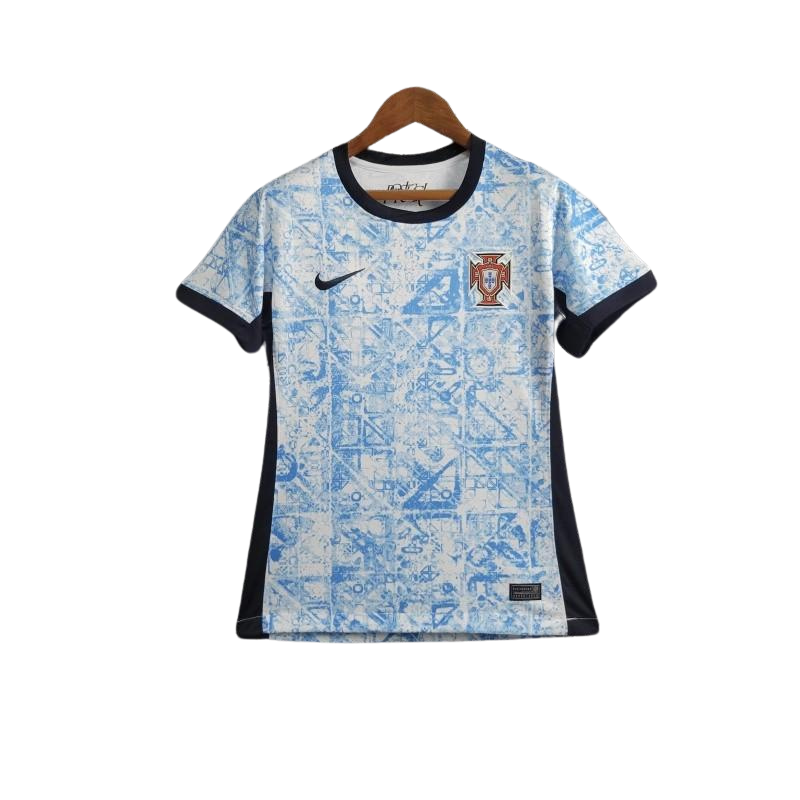 Camiseta de visitante de Portugal para la Eurocopa 2024 para mujer (versión para aficionados)