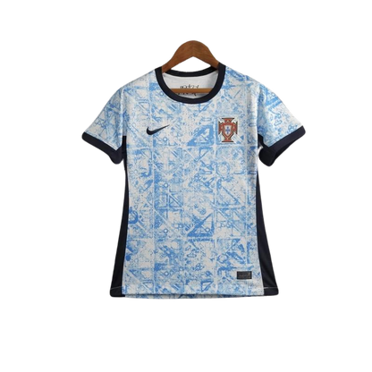 Camiseta de visitante de Portugal para la Eurocopa 2024 para mujer (versión para aficionados)