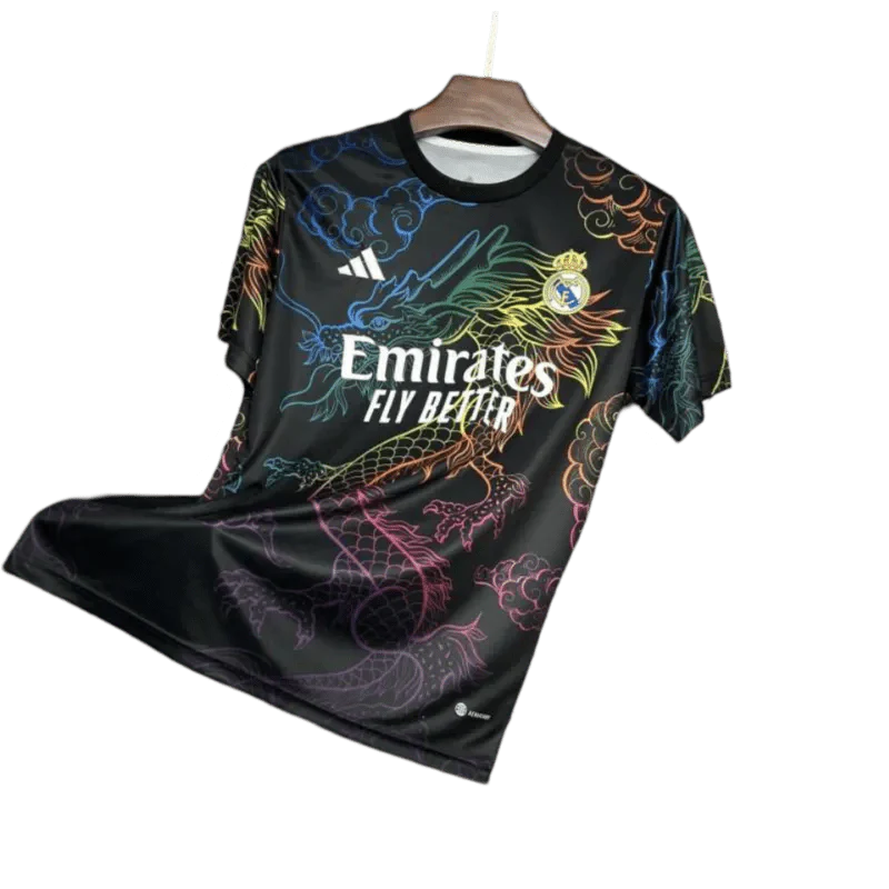 Kit especial del dragón multicolor negro de Los Blancos 24/25 - Versión para aficionados | Tienda 365djerseys