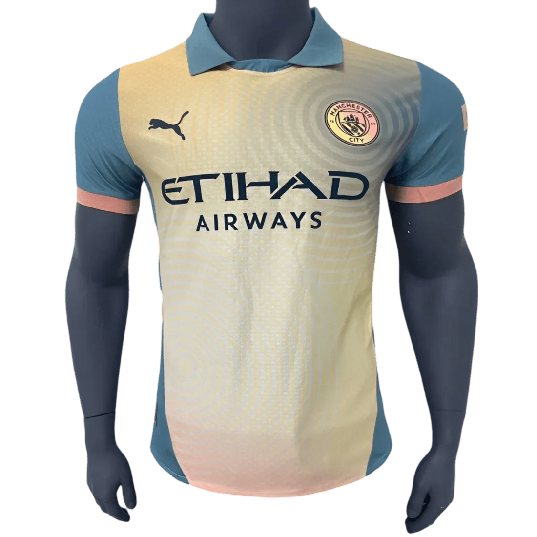 Maillot spécial Manchester City 24/25 blanc/rose - Version joueur | Boutique 365djerseys