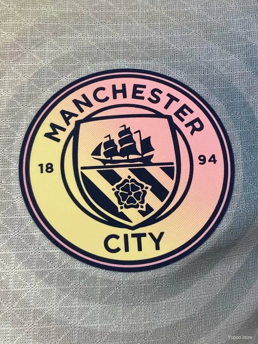 Maillot spécial Manchester City 24/25 blanc/rose - Version joueur | Boutique 365djerseys