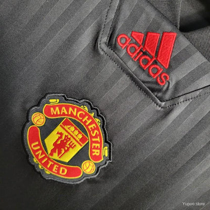 23/24 Manchester United Black Icon Embroidery Logo - Fan version