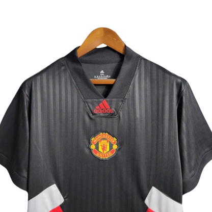 23/24 Manchester United Black Icon Embroidery Logo - Fan version