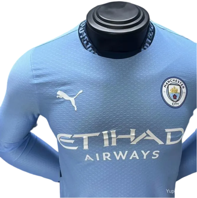 Sky Blues 2024/2025 Long Sleeves Home kit - Player Version