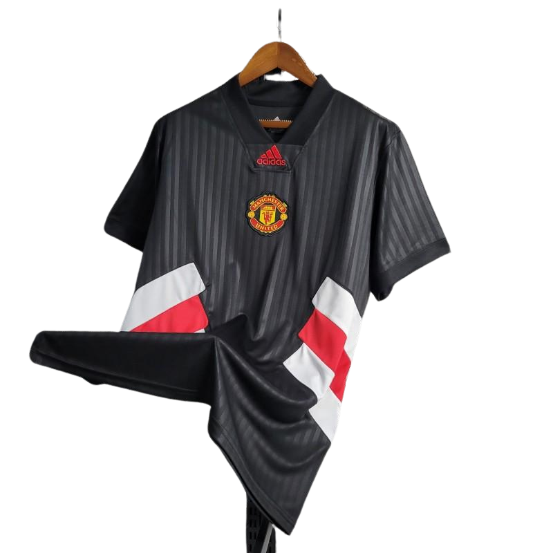 23/24 Manchester United Black Icon Embroidery Logo - Fan version