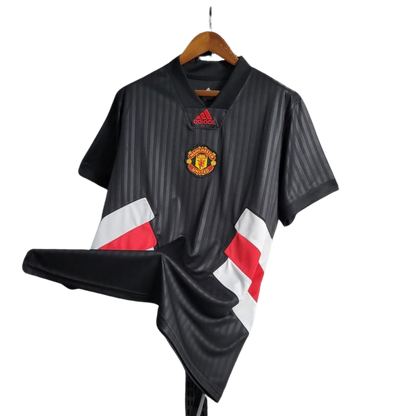 23/24 Manchester United Black Icon Embroidery Logo - Fan version