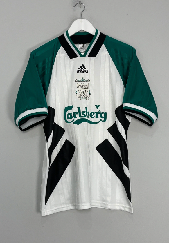 Camiseta retro visitante del Liverpool 1993/1995