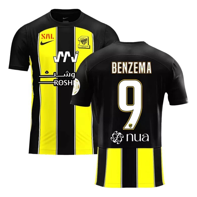 Camiseta de fútbol local de BENZEMA 9 Al Ittihad Saudi 2023/24