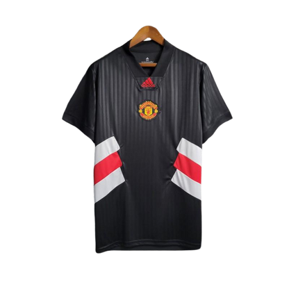 23/24 Manchester United Black Icon Embroidery Logo - Fan version