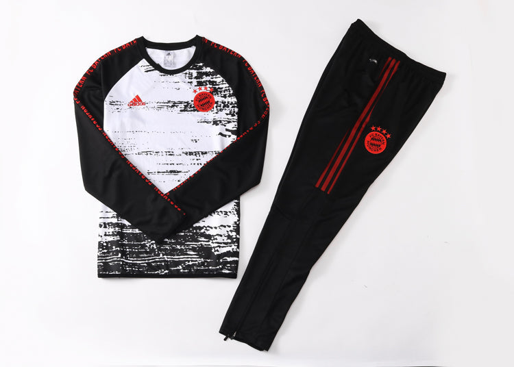 Bayern Munich 20-21 | Black &amp; White Crew Neck | Tracksuit